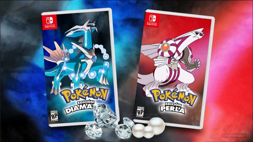 Mockup de Pokémon Diamante y Perla en Nintendo Switch