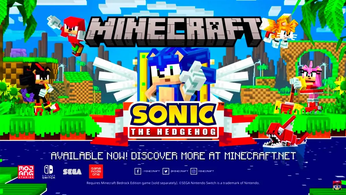 Minecraft celebra los 30 años de Sonic con un nuevo DLC