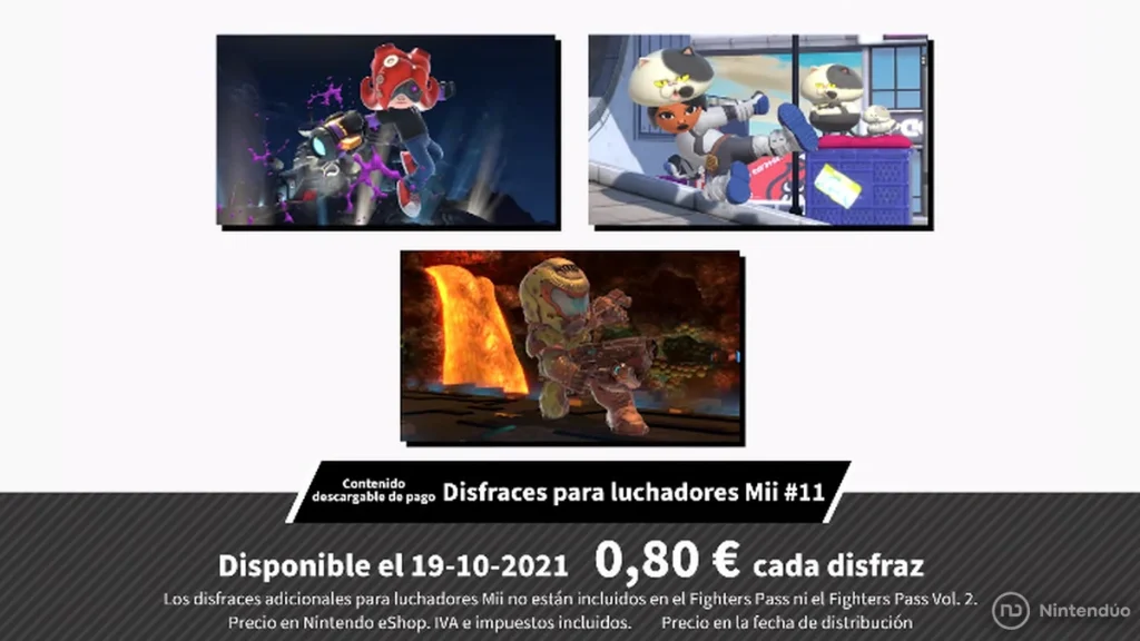 Sora Smash y trajes Mii