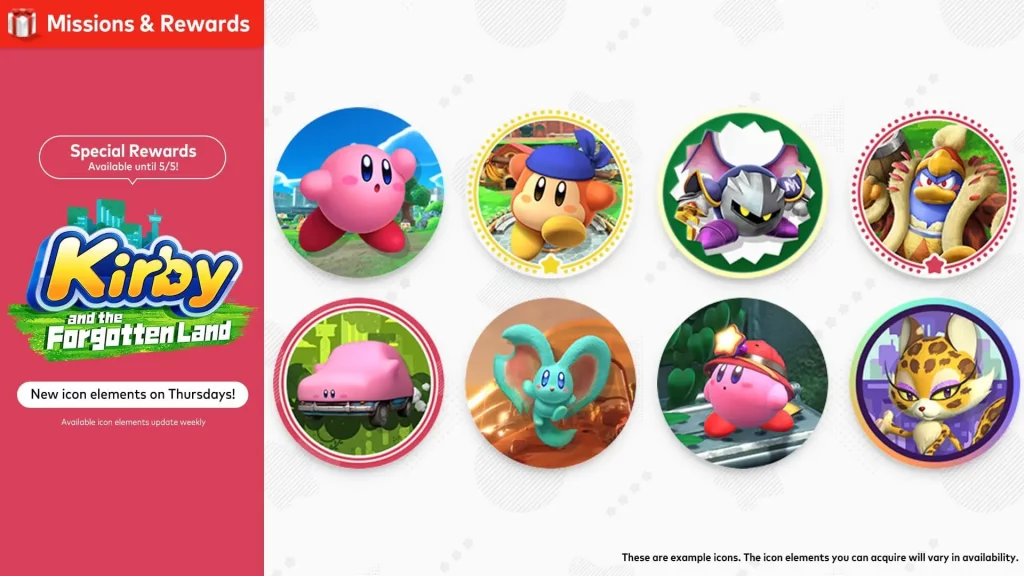 iconos de Kirby Nintendo Switch