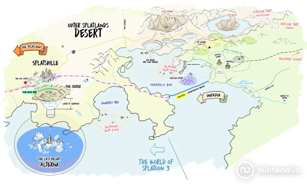 Mapa Mundo Splatoon