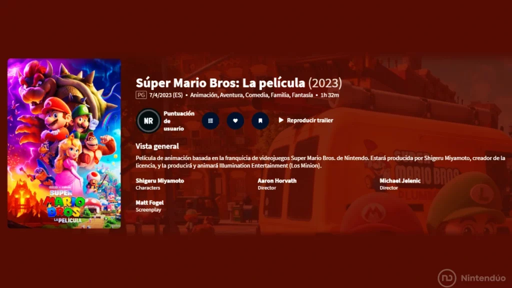 Duracion Super Mario bros La Pelicula